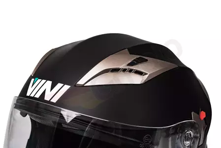 "Vini Corse" atviras motociklininko šalmas juodas matinis XS-11