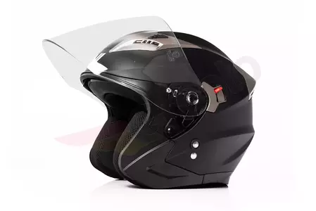 "Vini Corse" atviras motociklininko šalmas juodas matinis XS-2