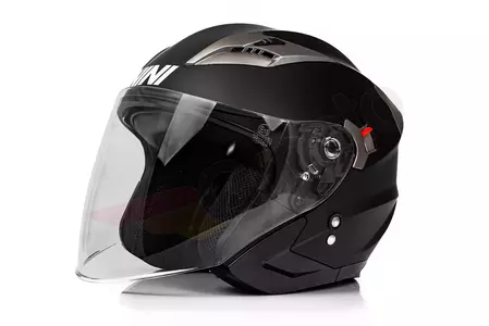 "Vini Corse" atviras motociklininko šalmas juodas matinis XS-4