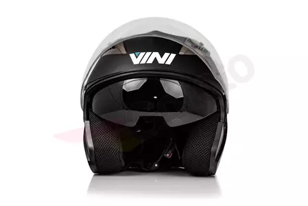 "Vini Corse" atviras motociklininko šalmas juodas matinis XS-5