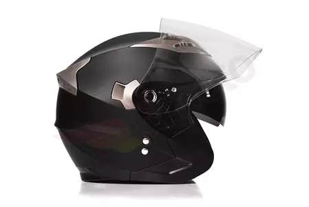 "Vini Corse" atviras motociklininko šalmas juodas matinis XS-6