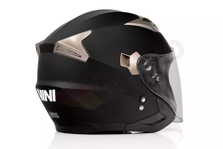 "Vini Corse" atviras motociklininko šalmas juodas matinis XS-8
