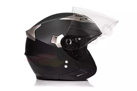 "Vini Corse" atviro veido motociklininko šalmas matinis juodas L-7