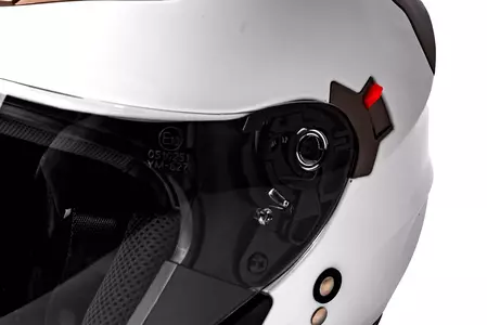 "Vini Corse" atviras motociklininko šalmas baltas blizgus XS-11