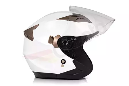 Vini Corse odprta motoristična čelada bela sijaj XS-4