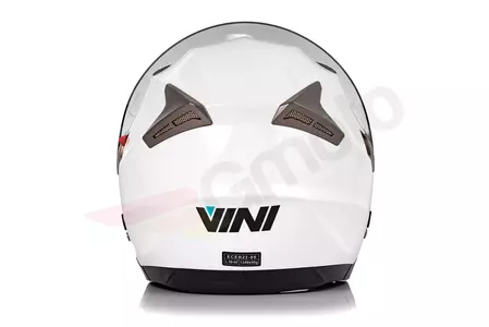 Vini Corse öppen motorcykelhjälm vit blank M-7