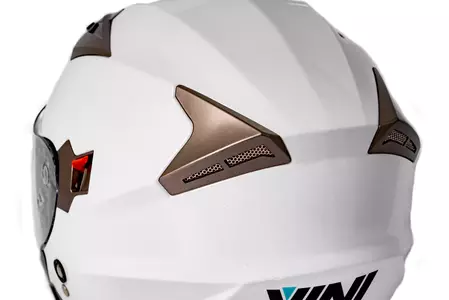 Otvorená motocyklová prilba Vini Corse biela lesklá XL-12