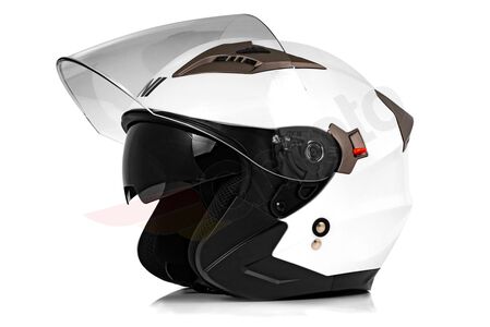 Kask motocyklowy otwarty Vini Corse biały połysk XL
