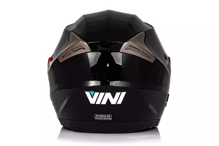 "Vini Corse" atviras motociklininko šalmas blizgiai juodas XS-8