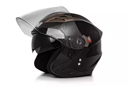 Vini Corse atvērtā motocikla ķivere spīdīgi melna XL