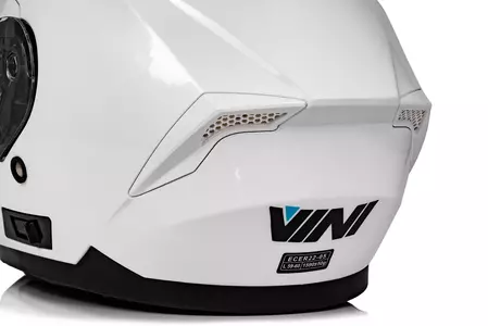 Vini Aero integrālā motociklista ķivere balta spīdīga XS-11
