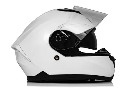 Vini Aero integrālā motociklista ķivere balta spīdīga XS-3