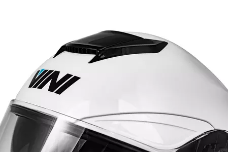 "Vini Aero" integralus motociklininko šalmas baltas blizgus XS-8