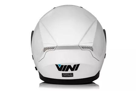 "Vini Aero" integralus motociklininko šalmas baltas blizgus L-6