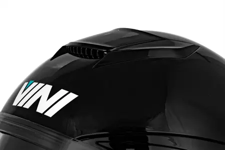 Vini Aero integral motorcykelhjälm blank svart XS-8