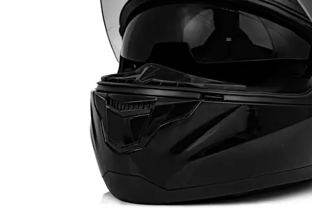 Vini Aero integral motorcykelhjälm blank svart XS-9