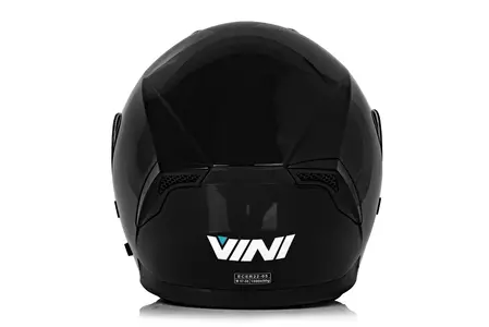 "Vini Aero" integralus motociklininko šalmas blizgiai juodas M-6