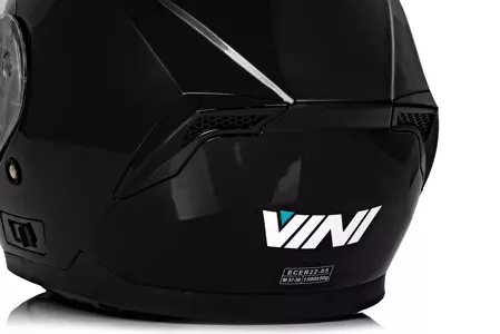 Capacete integral de motociclista Vini Aero preto brilhante XL-11