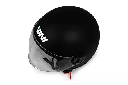 Vini Bazz motociklista ķivere ar atvērtu seju matēts melns S-7