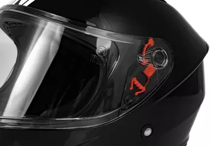 Vini Nell dječja motociklistička kaciga koja pokriva cijelo lice, sjajna crna S-12