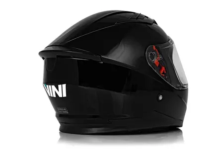 Capacete integral de motociclista Vini Nell para crianças preto brilhante M-5