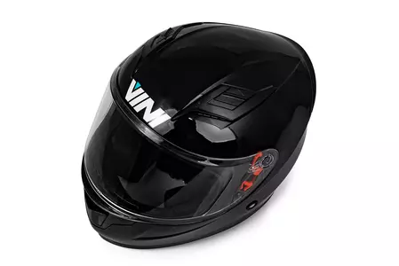 Capacete integral de motociclista Vini Nell para crianças preto brilhante M-9