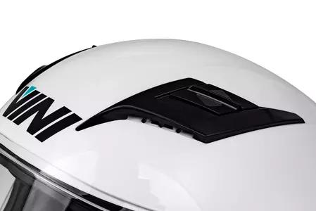 "Vini Nell" vaikiškas integralus motociklininko šalmas baltas blizgus M-11