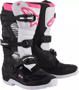 Alpinestars sapatos de cross/enduro Stella Tech 3 preto/branco/rosa para mulher 6-1