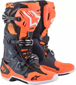 Alpinestars Tech 10 krosa/enduro apavi pelēki/oranži 10-1