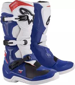 Alpinestars Tech 3 cross/enduro stivali blu/bianco/rosso 10-1