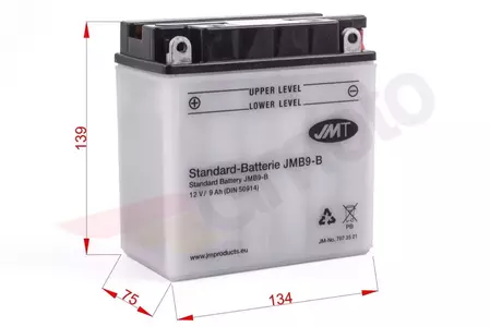 Vysokoenergetická baterie 12V 9 Ah JMT YB9-B (CB9-B)-2