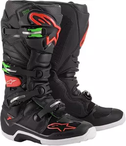 Alpinestars Tech 7 cross/enduro laarzen zwart/rood/groen 10-1