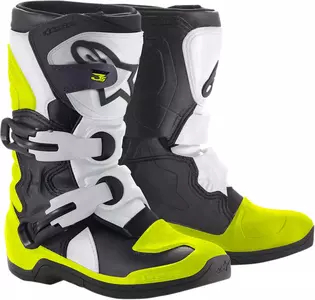 Alpinestars Tech 3S Copii pantofi de cross/enduro negru/alb/galben 1-1