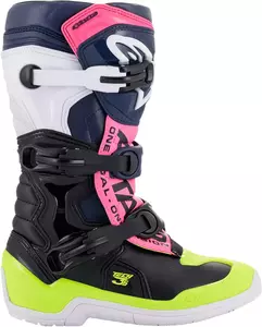 Alpinestars Tech 3S Copii pantofi de cross/enduro galben fluo/negru/roz/verde 6-7