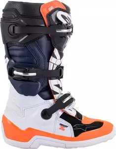 Alpinestars Tech 7S Mladinski čevlji za kros/enduro oranžna/bela/črna 4-7