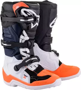 Alpinestars Tech 7S Ifjúsági cross/enduro cipő narancs/fehér/fekete 6-1