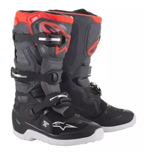 Alpinestars Tech 7S cipele za kros/enduro za mlade crne/sive/crvene 2-1
