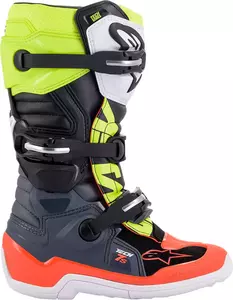 Alpinestars Tech 7S cipele za cross/enduro za mlade crne/sive/crvene/žute 7-4