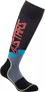 Alpinestars MX Plus-2 ponožky černá/šedá/modrá L-1
