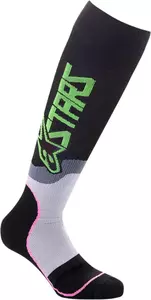 Alpinestars MX Plus-2 κάλτσες μαύρες/πράσινες/ροζ L-1