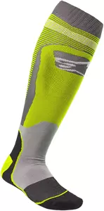 Alpinestars MX Plus 1 sokken zwart/grijs/fluo geel L/2XL-1