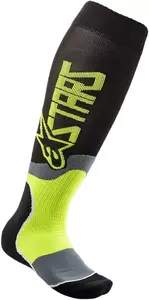 Alpinestars MX Plus-2 ponožky čierne/sivé/žlté S/M-1