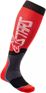 Alpinestars MX Plus-2 ponožky čierne/sivé/červené L/2XL - 4701920-32-L2X