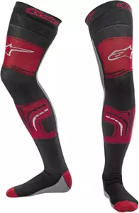 Skarpety długie Alpinestars Knee Brace Socks czerwony/czarny/szary