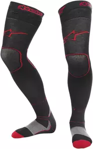 Alpinestars Dlouhé MX ponožky černá/červená L/2XL