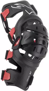 Rodillera Alpinestars Bionic-10 Carbon izquierda negra/roja XL/2XL - 6500419-13-XLL