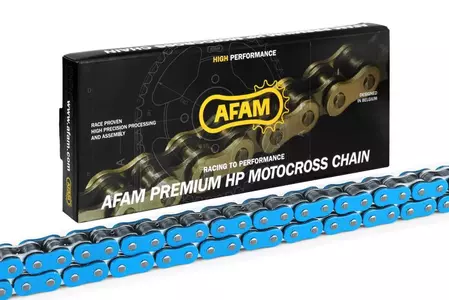 Łańcuch napędowy Afam 520 MX5-B 108 otwarty z zapinką niebieski - A520MX5-B 108L