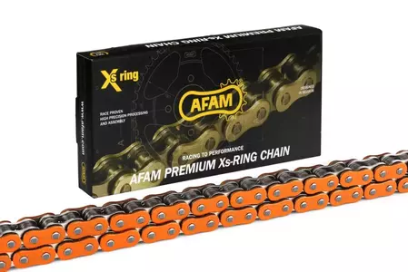 Łańcuch napędowy Afam 520 XHR2-O 120 Xs-Ring otwarty z zakuwką pomarańczowy-1