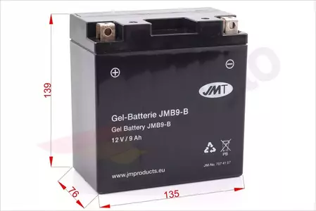 Gelová baterie 12V 9 Ah JMT YB9-B (CB9-B)-2