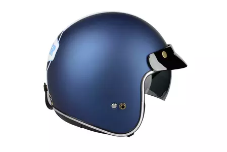 Lazer Mambo Evo Race moto helma s otevřeným obličejem modrá bílá L-2